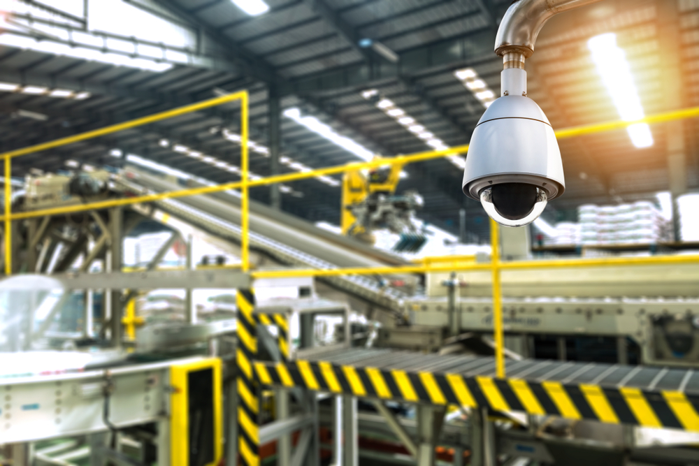 A security camera installed in an industrial shed in the Eastern Suburbs