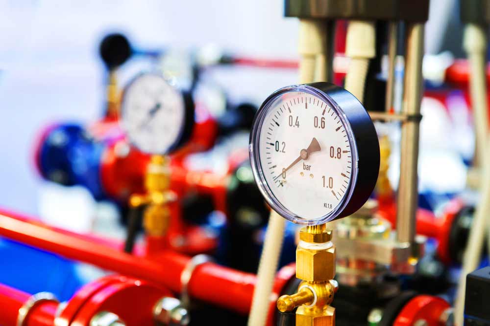 Gas Heating System With Pressure Sensors