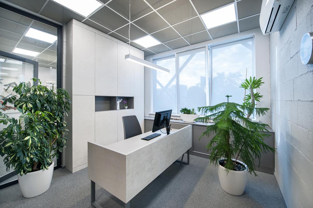 Office With LED Lighting